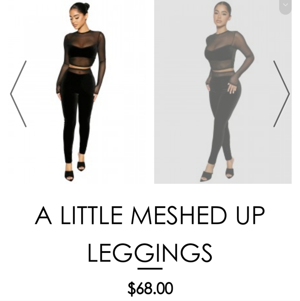 NW Velvet Mesh Leggings